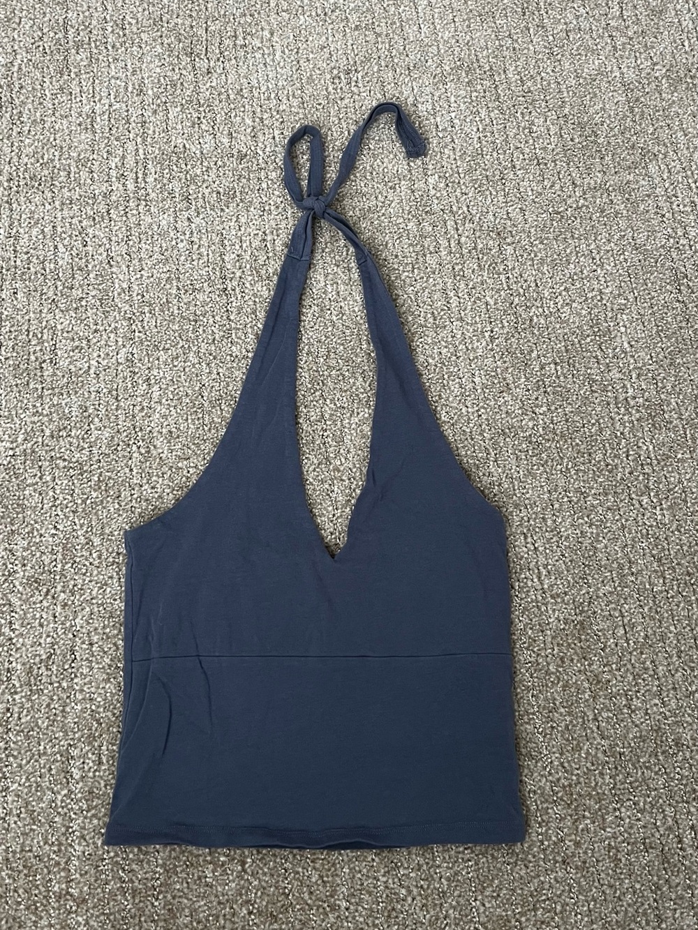 Hollister Blue Grey Scoop Crop Top
